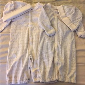 2 Restoration Hardware converter gowns with hats